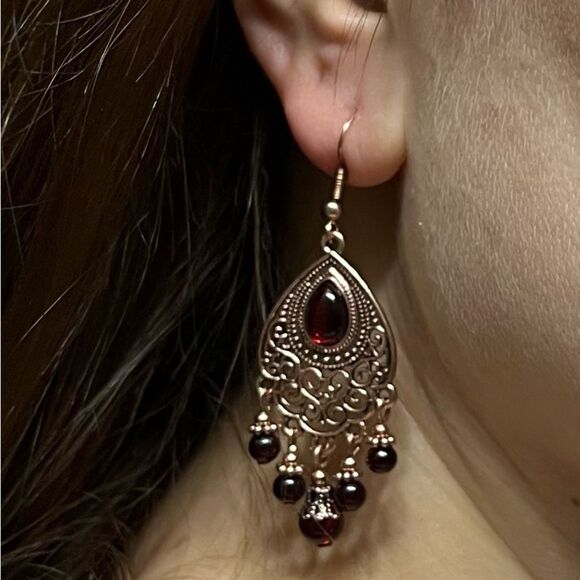 Gorgeous arabic style drop earrings - Picture 5 of 10